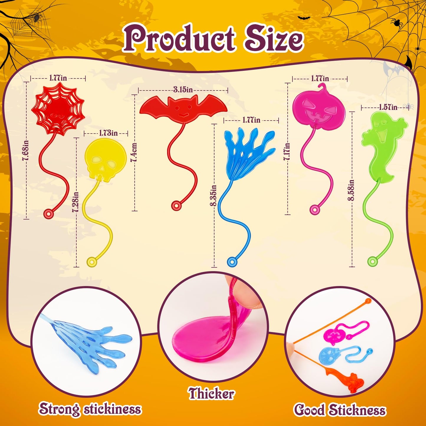30 PCS Sticky Hands Bulk Halloween Party Favors for Kids 4-8 8-12 Slappy Hand Toys,Goody Bag Stuffers,Bulk Birthday Favors,Small