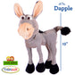 Living Puppets 19-Inch Plush Donkey Hand Puppet - Fine European Design  Ultra-Soft and Cuddly  Promotes Child Development  Safety Certified  Teacher-Recommended for Boys and Girls