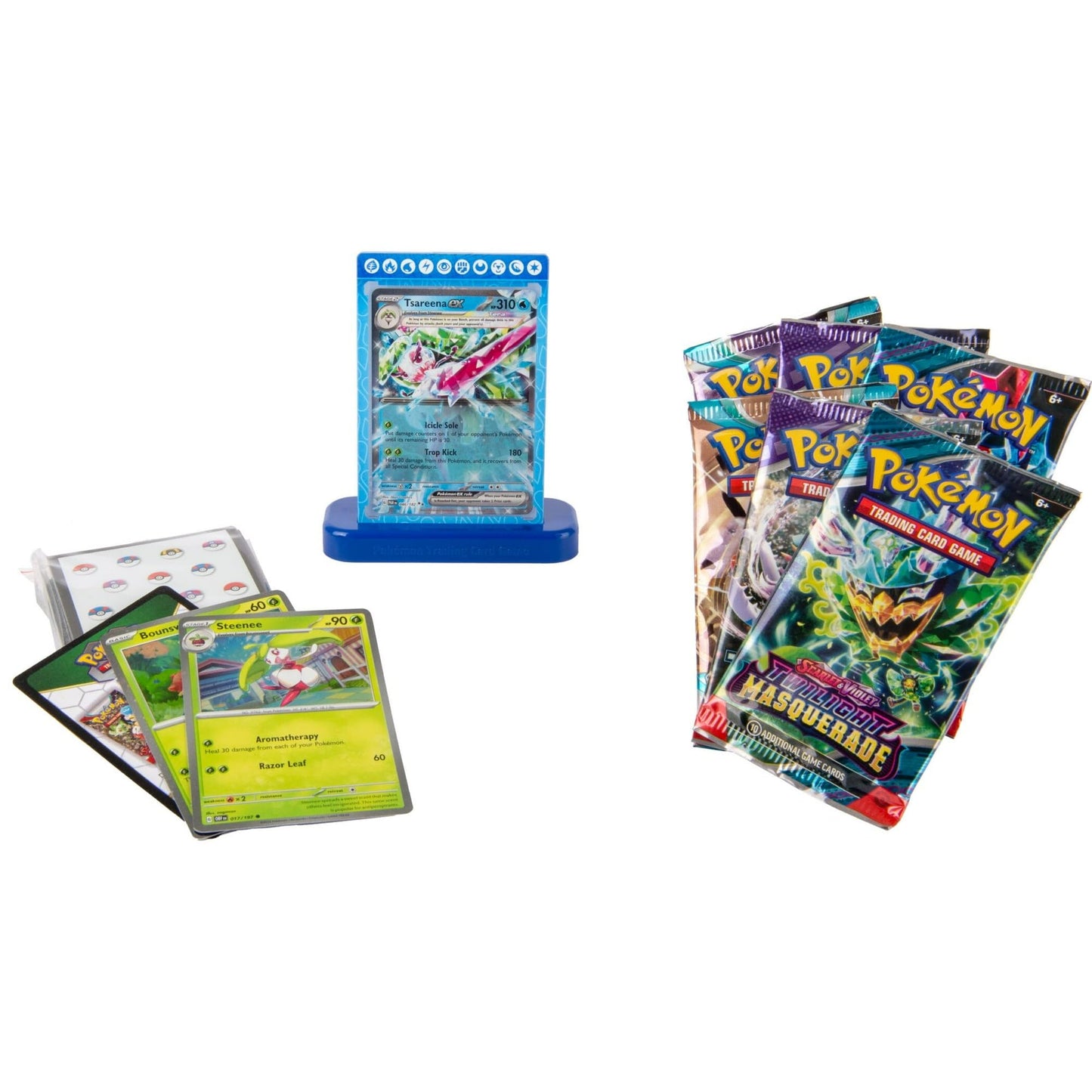 Pokemon TCG Tsareena Ex enhanced Collection - 6 Packs  Promos  Sleeves