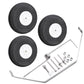 1 Set Aluminum Main Landing Gear Wheel Kit Rc Airplane Cessna 182 Parts Replacement 40 Size Arf Pnp