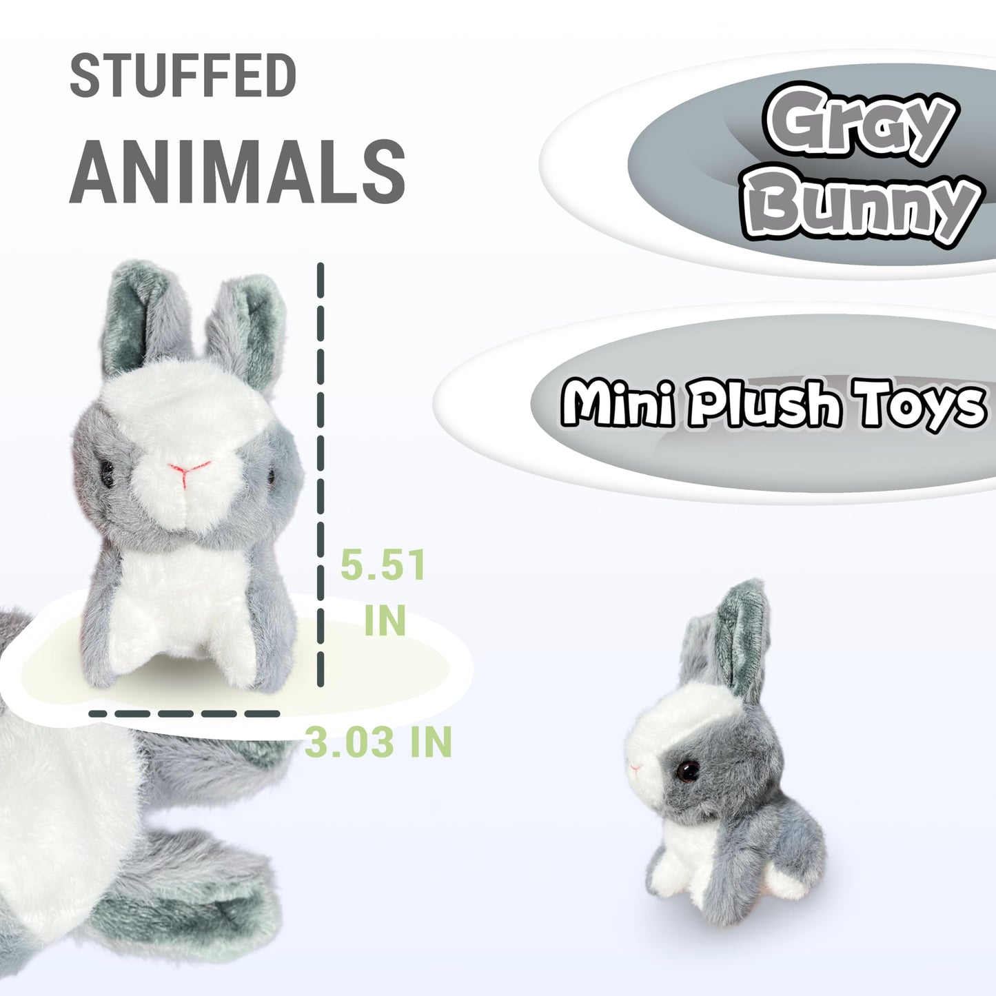 Bunny Stuffed Animals, Soft Rabbit Mini Plush Toy Key Chains, Cute Stuffed Animal For Girls And Boys, Small Kawaii Rabbit Plushi