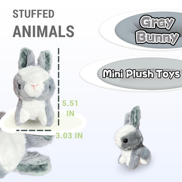 Bunny Stuffed Animals, Soft Rabbit Mini Plush Toy Key Chains, Cute Stuffed Animal For Girls And Boys, Small Kawaii Rabbit Plushi
