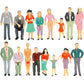 ONEST 16 Pieces 1: 25 Scale Miniature People Figurines Mini Plastic Figurines Dollhouse Accessories Mini Figures Hand Painted St