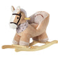 Rock My Baby Rocking Horse, Baby Animal Rocking Horse with Seat, Ride on Horse, Plush Rocking Horse with Realistic Sound, Wooden