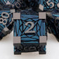 ORIFANTOU 7PCS Metal DND Dice Set Black Blue D&D Dice with Box, Debris RPG D and D Dice Dungeons and Dragons Role Playing Game P
