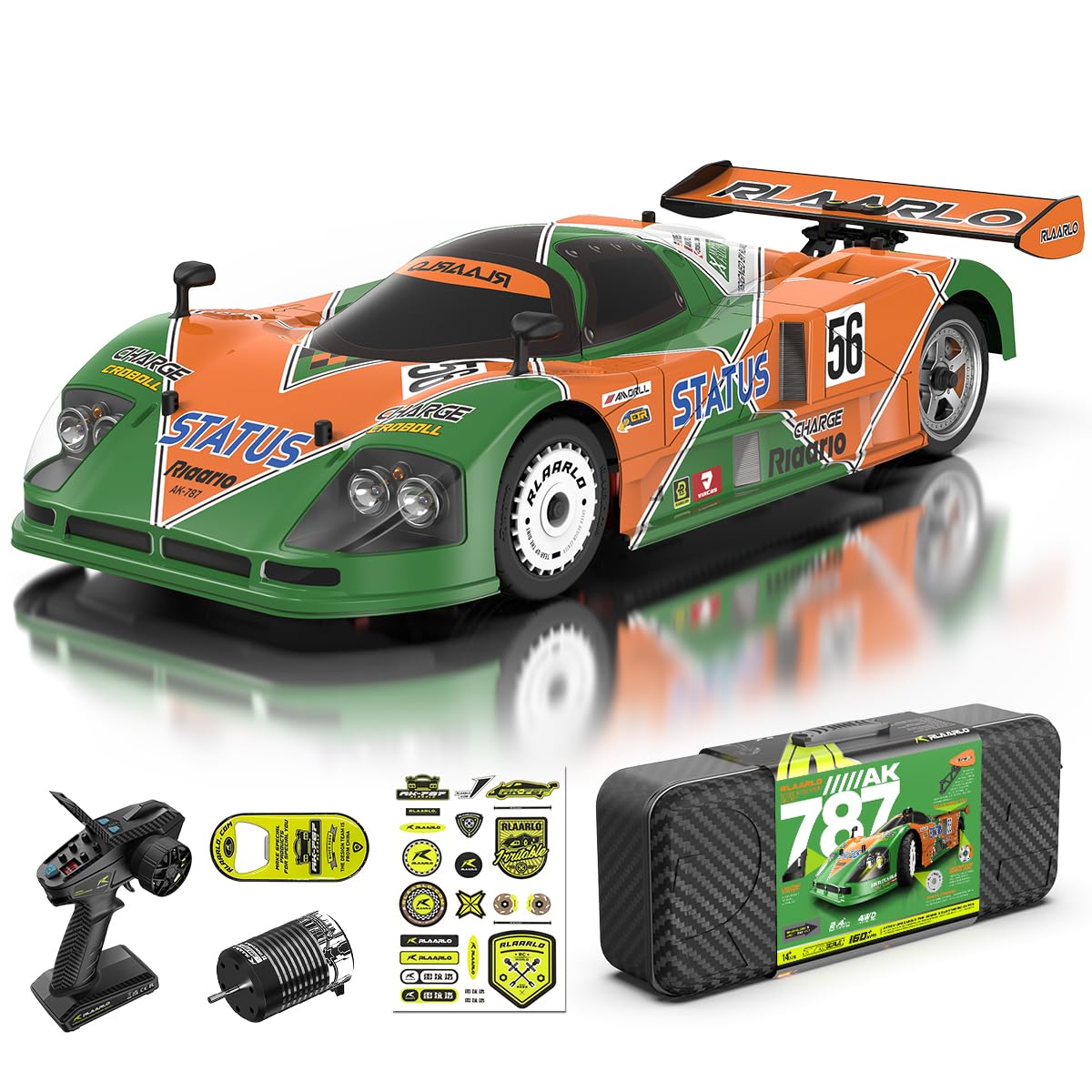 Amoril 1/10 Ak-787 Large Brushless High Speed Rc Cars For Adults Fast 120 Mph,Hobby Remote Control Car With Carbon Fiber Chassis