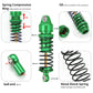 BRKRC Aluminum Front Rear Shocks Absorber RC Damper for Arrma 1/18 Granite Typhon Mojave Grom RC Crawler Upgrade (Green)