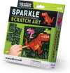 CROCODILE CREEK Dinosaur Sparkle Scratch Art 6 Piece Set, 1 EA