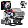 Mould King Visible V-8 Engine Building Blocks V8 Motor Model Building Toys, V8 Combustion Engine Building Sets, Creative Stem To