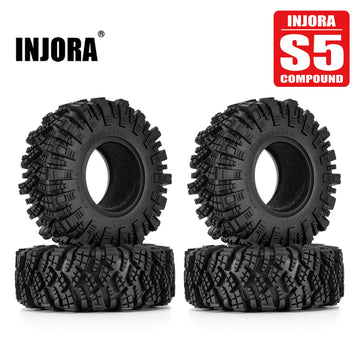 Injora 1.9'' S5 Tires Kraken Claw 106 * 38Mm Mud Terrain Tires For 1/10 Rc Crawler Car Upgrade