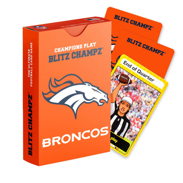 Blitz Champz Denver Broncos - Official NFL Playing Cards & Denver Broncos Gifts for Men & Women, Fun Travel Card Games for Adult