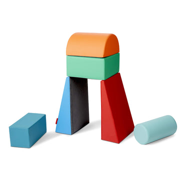 Radio Flyer Tumble Town Foam Blocks - Candy, Kids Indoor Climbers & Play Structure (Six Piece), Big Foam Climbing Blocks For Toddlers Ages 9 Months - 3 Years