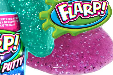 Ja-Ru Flarp Putty Glitter & Scented Noise Putty (6 Units Assorted Color) Rainbow Glitter Sparkling Colors Fidget Toy Slime. Stress Relief Toys. 339-6S