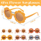A1Diee 12Pcs Groovy Retro Flower Sunglasses Headbands Party Favors Boho Hippie Round Flower Polarized Eyewear Multicolor Daisy Flower Crown Costume Accessories Set 60S Festival Party Gifts For Kids