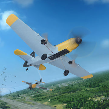 Vevor Rc Plane, 2.4Ghz 3 Channel Rc Airplane With 6-Axis Gyro Stabilizer&2 Batteries, Ready To Fly Bf-109 Fighter Aircraft Plane