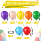 Multicolor Rainbow Balloons, Multicolor Balloons Light Blue Yellow Dark Green Purple Orange Red Balloon Colorful Latex Balloons