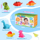 Baby Bath Toys For Toddlers 1-5, 6 Packs Light Up Floating Dinosaur Toys For Kids 1-5 Year Olds Boys Girls Easter Basket Birthday For Babies Age 1-5 Sensory Toys Preschool Bathtub Pool Shower Games