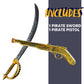 JOYIN 28 Inches Pirate decorative replica blade and 16 Inches Pirate  Set