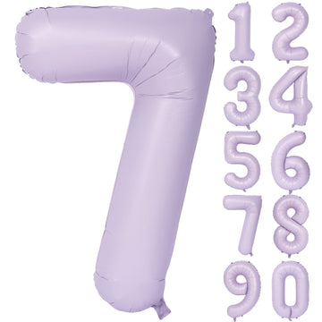 40 In Matte Purple Number Balloons Helium Foil Mylar Balloon Birthday Party Banquet Decoration Digital 7
