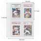 Fageverld Graded Card Slab Binder Pages, 10 Plastic Pages for 40 PSA/BGS/CGC Cards, Fits One-Touch Holders, Storage & Display