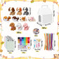 Guiqulai Puppy Party Favor Set - 207 Pcs with 10 Mini Plush Dogs, Child-Size Supplies in Cute Dog Design