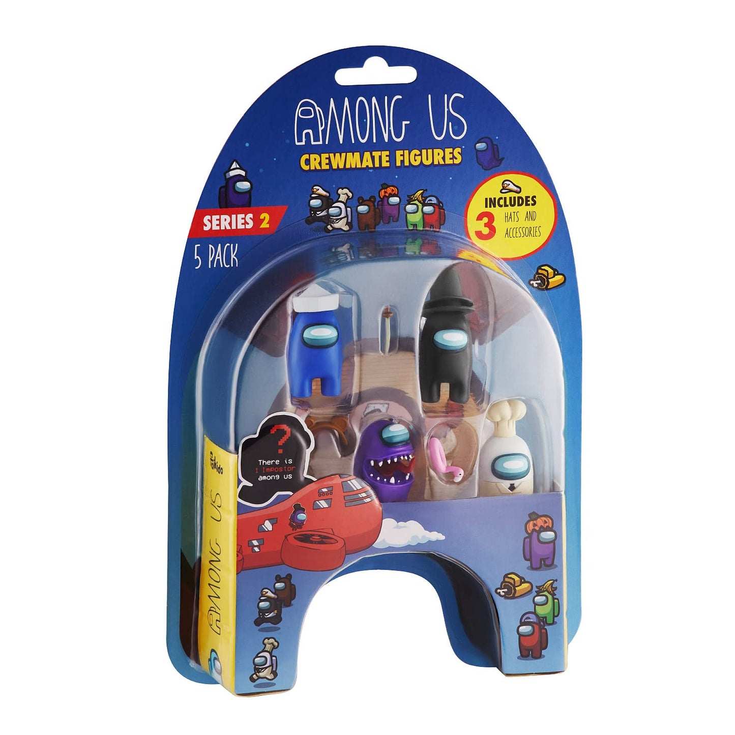 P.M.I. Among Us Crewmate Figures | 5 Among Us Toys Out Of 16 Collectibles In 1 Pack | Among Us Merch Incl. The Peeled And The Clogged | 1 Hidden Impostor | Mini Toys With 3 Add’L Hats | Kids’ Toys