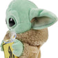 FISHER-PRICE BABY Star Wars Grogu Plush Toy & “Child on Board” Sign, 8-in Green Cuddle Character, Soft Collectible, Model GXB51