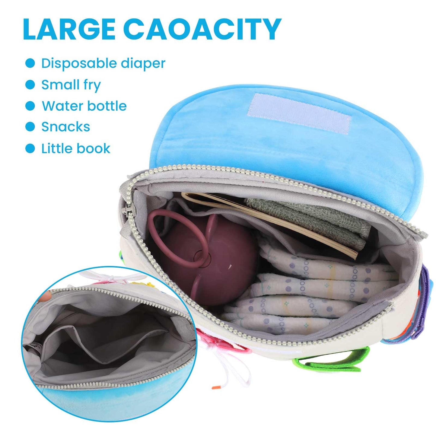 Busy Board - Toddler Backpack With Buckles And Learning Activity Toys - Develop Fine Motor Skills And Basic Life Skills - Learn