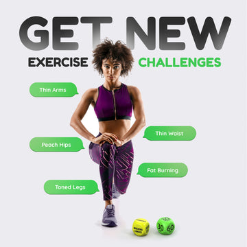 Skywin Workout Dice - 1 Pack, Yellow, Fun Exercise Dice for Solo or Group Classes, 6-Sided Foam Fitness Dice Great Dynamic Exerc