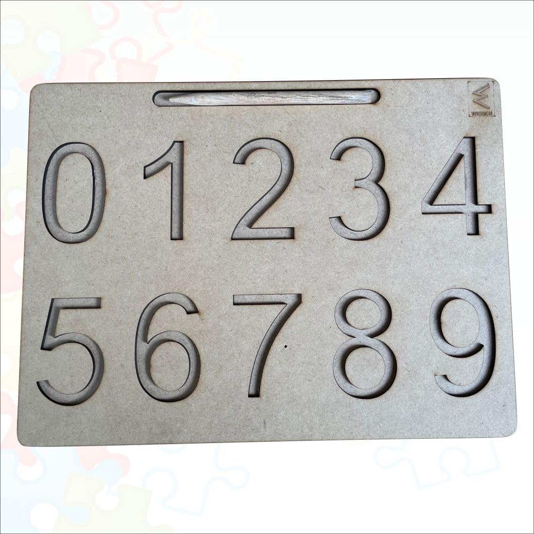 Wissen Educational Preschool Wooden Number Tracing Board For Kids Early Learning | Educational Puzzle Toys For 2+ Years Old Kids