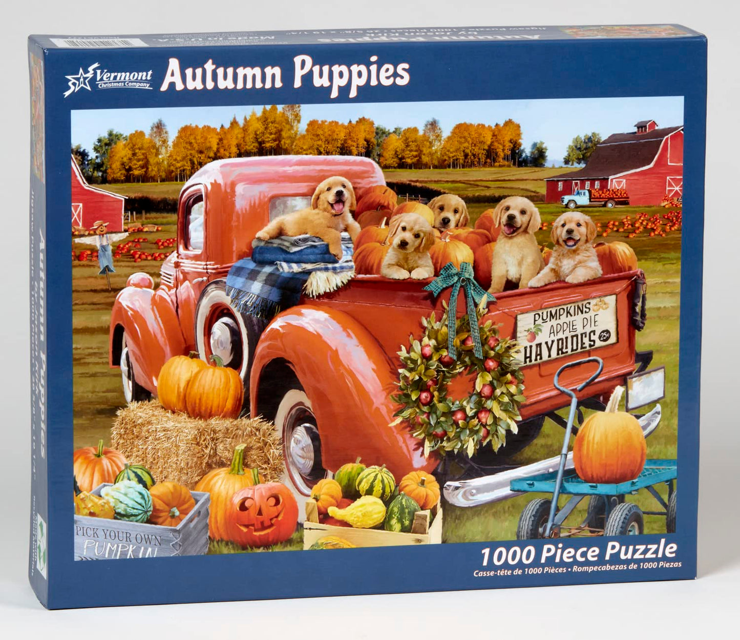 Autumn Puppies Jigsaw Puzzle 1000 Piece By Vermont Christmas Company