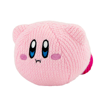 Tomy Nuiguru Knit Kirby Plush - Hovering Kirby Plushie - Knit Plushies - Soft And Squishy Kawaii Plushies - Video Game Collectibles - Gaming Room Decor - 6 Inch