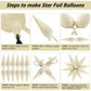 60 Pcs Cream Star Balloons Foil Starburst Balloons Explosion 12 Point Cone Balloons Large For Wedding Anniversary Backdrop Birth