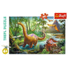 Trefl Dinosaur Migration 60 Piece Jigsaw Puzzle Red Print, Diy Puzzle, Creative Fun, Classic Puzzle For Adults And Children From 4 Years Old