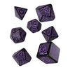 Q WORKSHOP Call Of Cthulhu Horror on the Orient Express RPG Ornamented Dice Set 7 Polyhedral Pieces Purple