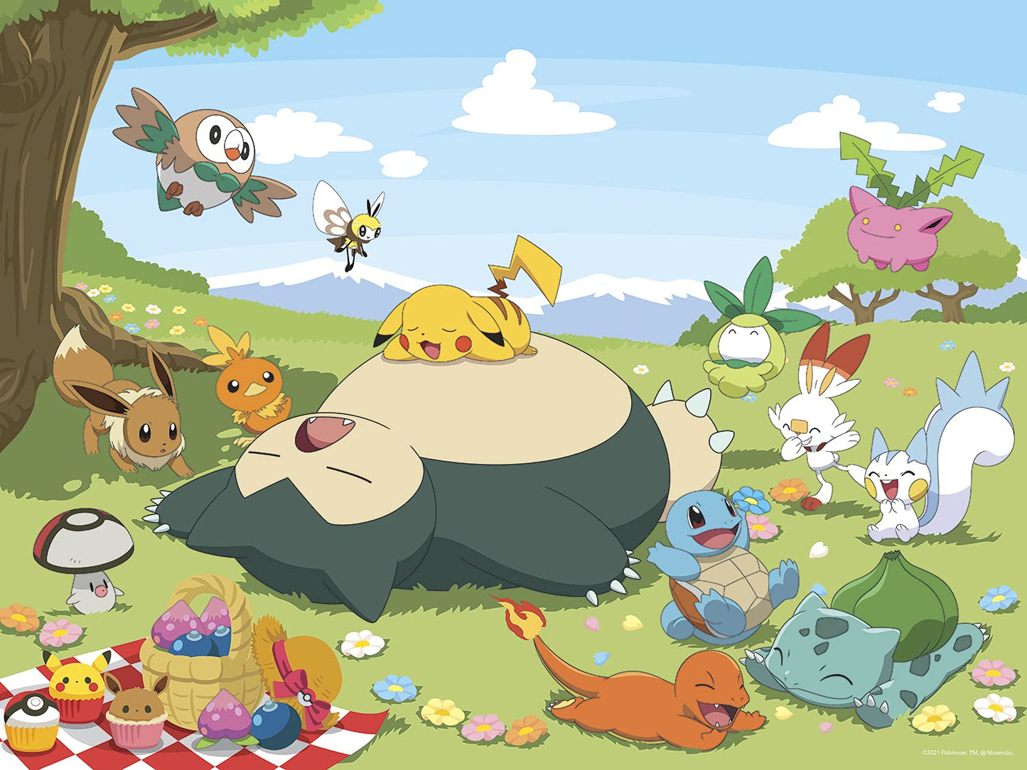 Buffalo Games Pokemon Picnic 400 Piece Jigsaw Puzzle - Large Multicolor Paper Puzzle for Family Game Nights, Model 22001