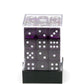 Chessex Dice D6 Sets: Purple with White Translucent - 12Mm Six Sided Die (36) Block of Dice
