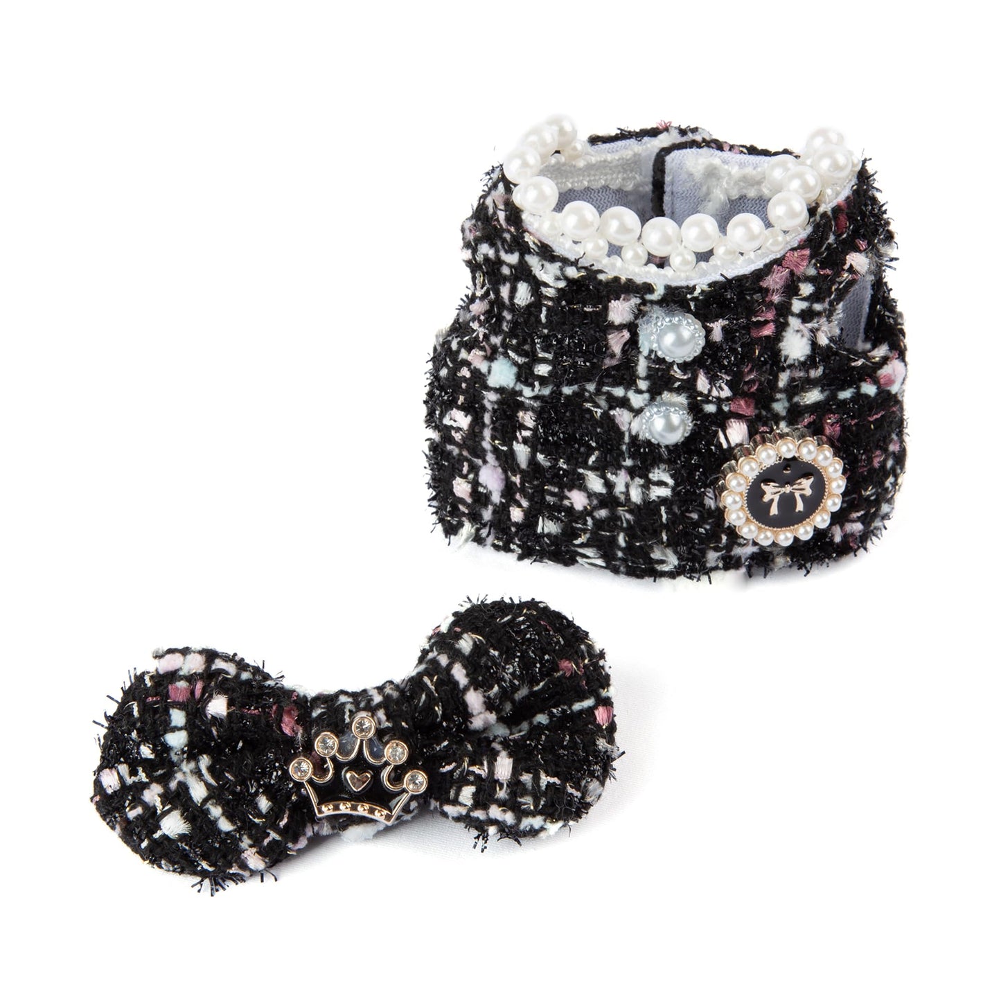 enhanced Doll Clothes - elegant Chic Style Set for 17cm Dolls  Doll Outfit for Display  Collectors  Gift - Cute Miniature Fashion Accessories - Black Crown (Clothes Only)