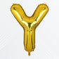 Flyloons Gold Alphabet Letter Foil Balloons for Name Y Birthday Decoration Items, Anniversary, Baby Shower, Bachelorette, Weddin