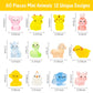 60 Pieces Luminous Mini Animals For Crafts Dollhouse Fairy Garden Decor Tiny Animals Decor For Car Tiny Resin Animals For Micro