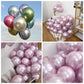Jobkoo Metallic Pink Balloons, 12Inch Chrome Light Pink Balloons 30Pcs Light Purple Metallic Party Balloons Shiny Baby Pink Chro