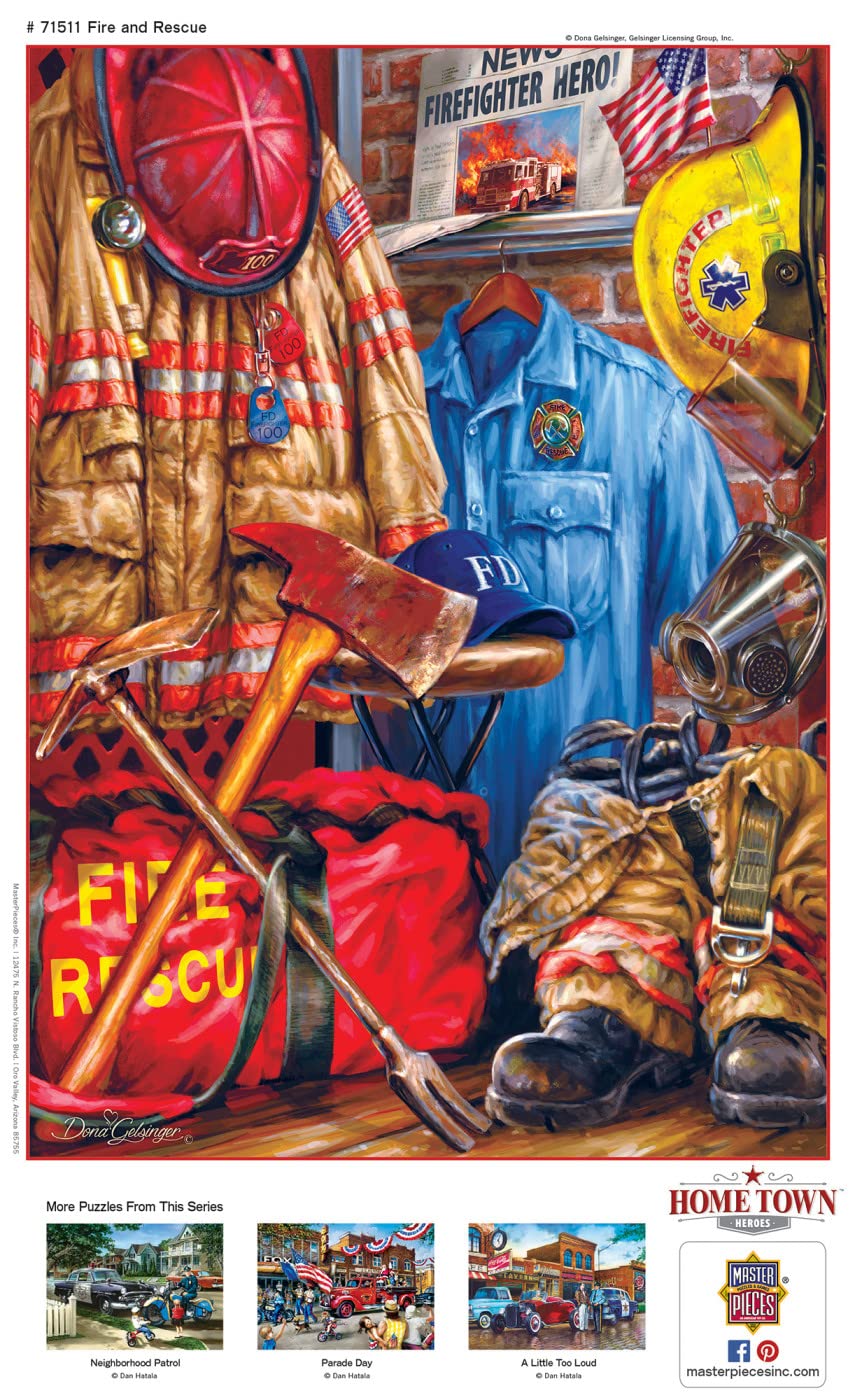 Masterpieces 1000 Piece Jigsaw Puzzle For Adults, Family, Or Youth - Fire And Rescue - 19.25''X26.75''