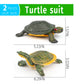 Gufoponas Large Turtle Toys For Kids 2Pcs Realistic Plastic Red-Eared Slider Tortoises Figurine Brazilian Tortoise Figurines Pla