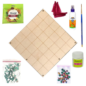 The Brown Box Lippan Art Kit (Square),Art And Craft Kit,Craft Kit,Craft Kit For Adults,Hobby Kits,Hobby Craft,Diy Kit,Gift For G