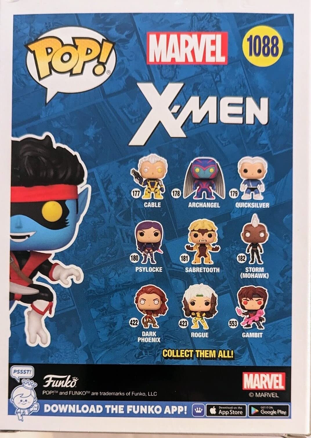 Funko Pop! Nightcrawler X-Men 1088 Action Figure Bobblehead Pop
