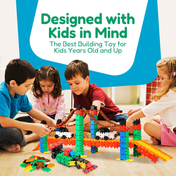 Beblox Building Blocks | Building Toys For Kids Ages 4-8 500-Piece Set - Learning & Educational Fun Stem Toys - Birthday Gifts F