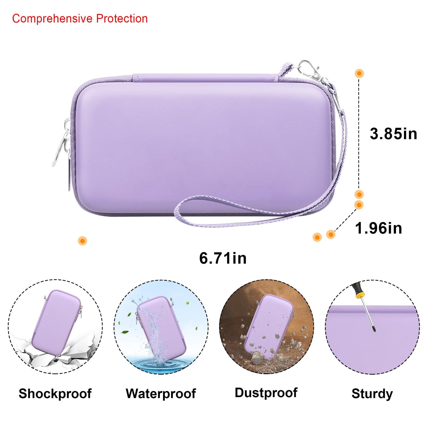 Elonbo Carrying Case Compatible With Beijue 16 Bit Handheld Games For Kids Adults, Classic Retro Video Games Travel Storage Cove