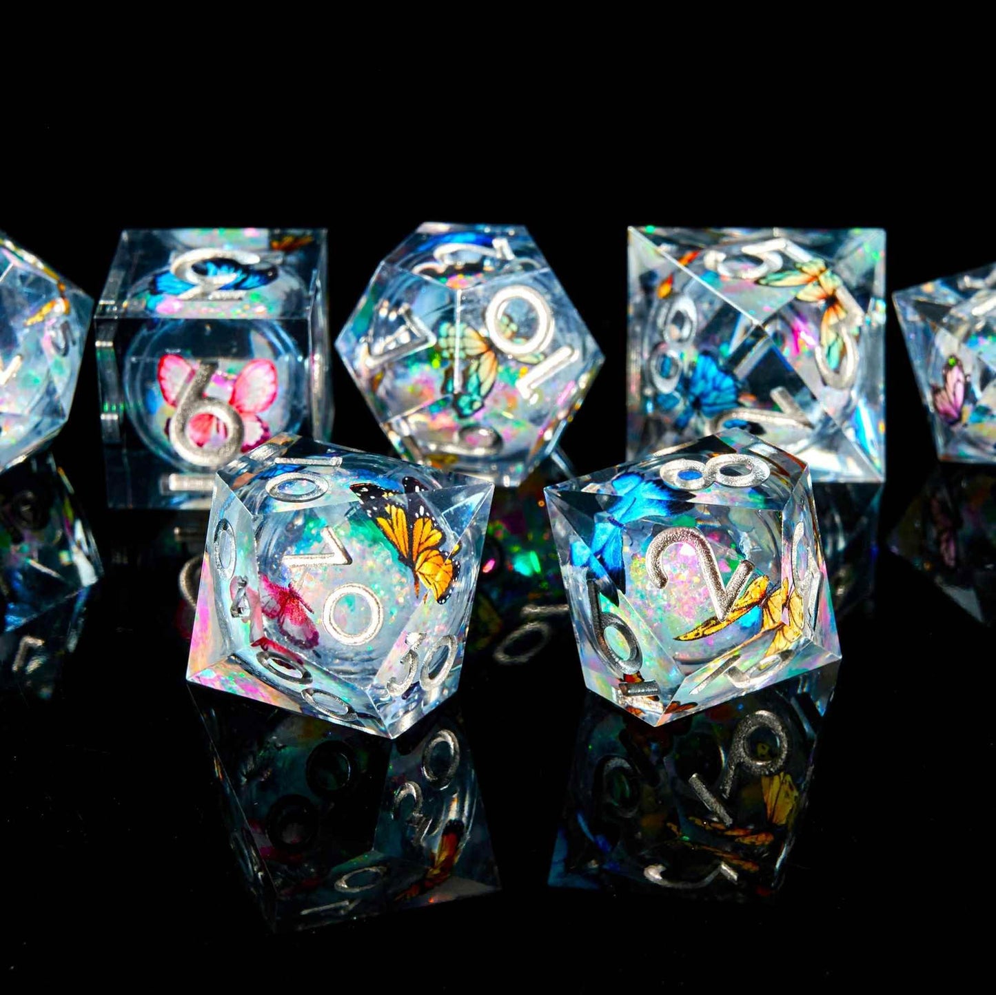 Liquid Core Dice Set Dungeons and Dragons D&D, Polyhedron DND Resin dice Set, Used for Role-Playing dice Magic Pathfinder Game D