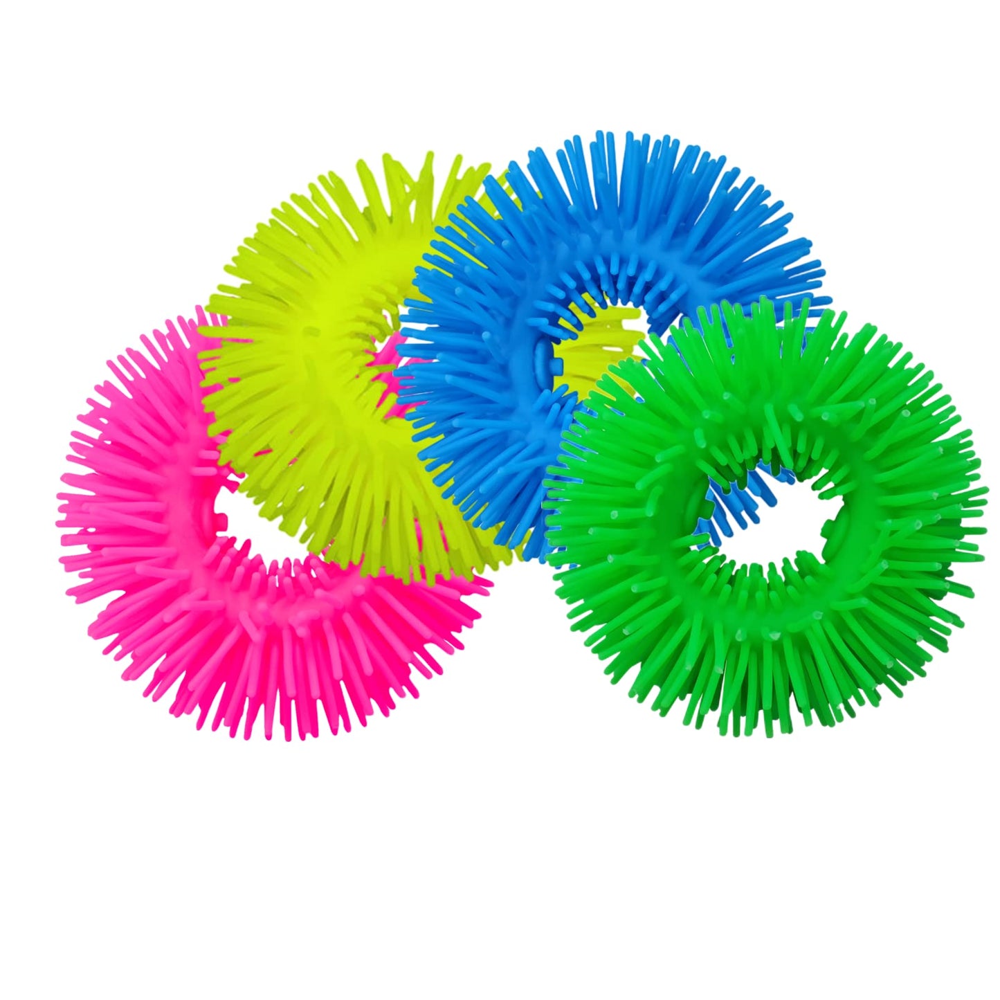 Ganjiang 4-Pack Squishy Sensory Bracelets - Stretchy Fidget Soft Bracelets for Kids, Stress Relief, Small, Colorful