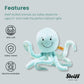 Steiff Ockto Octopus, Premium Octopus Stuffed Animal, Octopus Toys, Stuffed Octopus, Octopus Plush, Sea Stuffed Animals, Ocean Toys, Ocean Plush, Soft Cuddly Friends (Turquoise, 11')